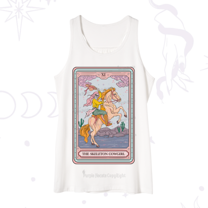 Purplehecate The Skeleton Cowgirl Tarot Card Tank