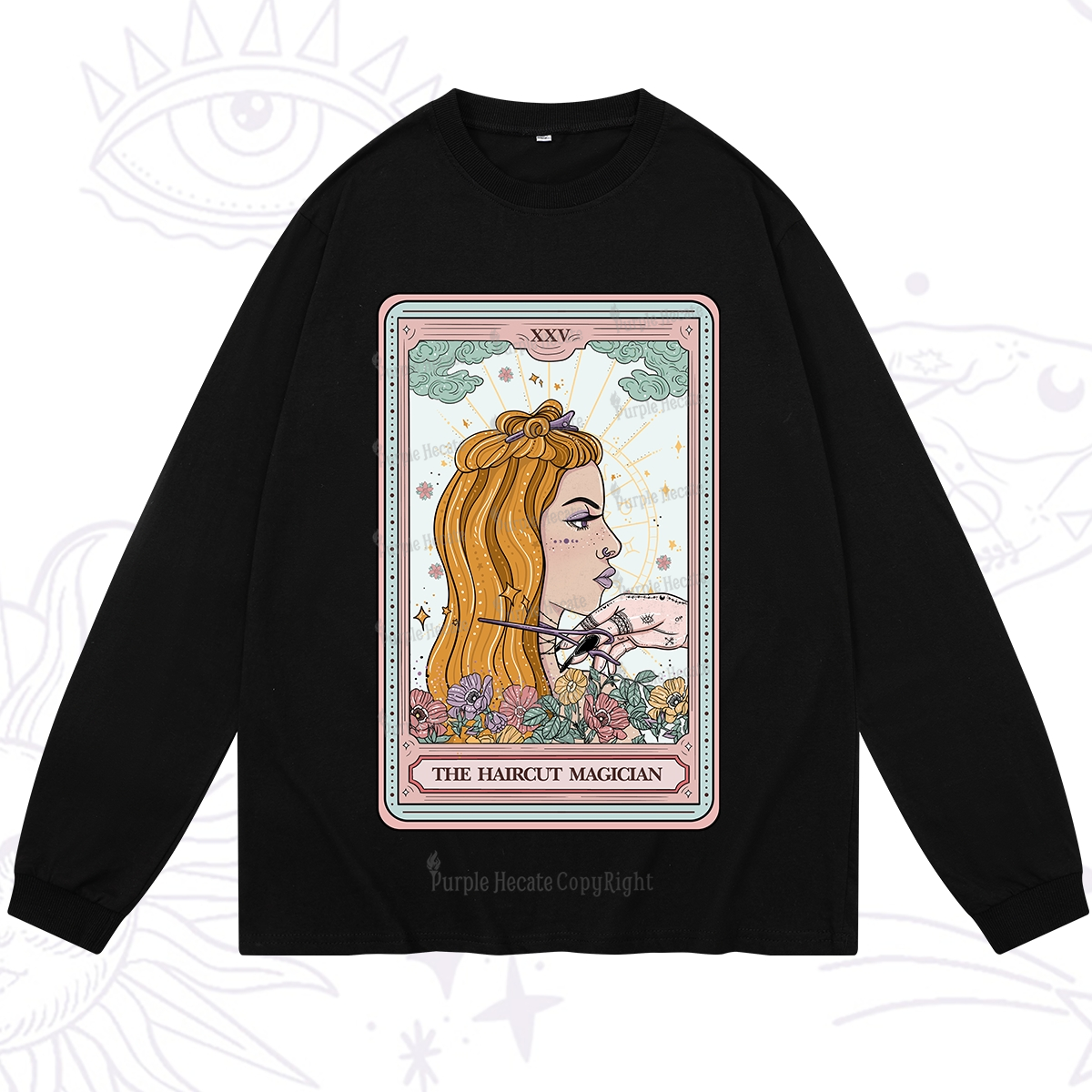 Purplehecate The Haircut Magician Tarot Long Sleeve T-Shirt