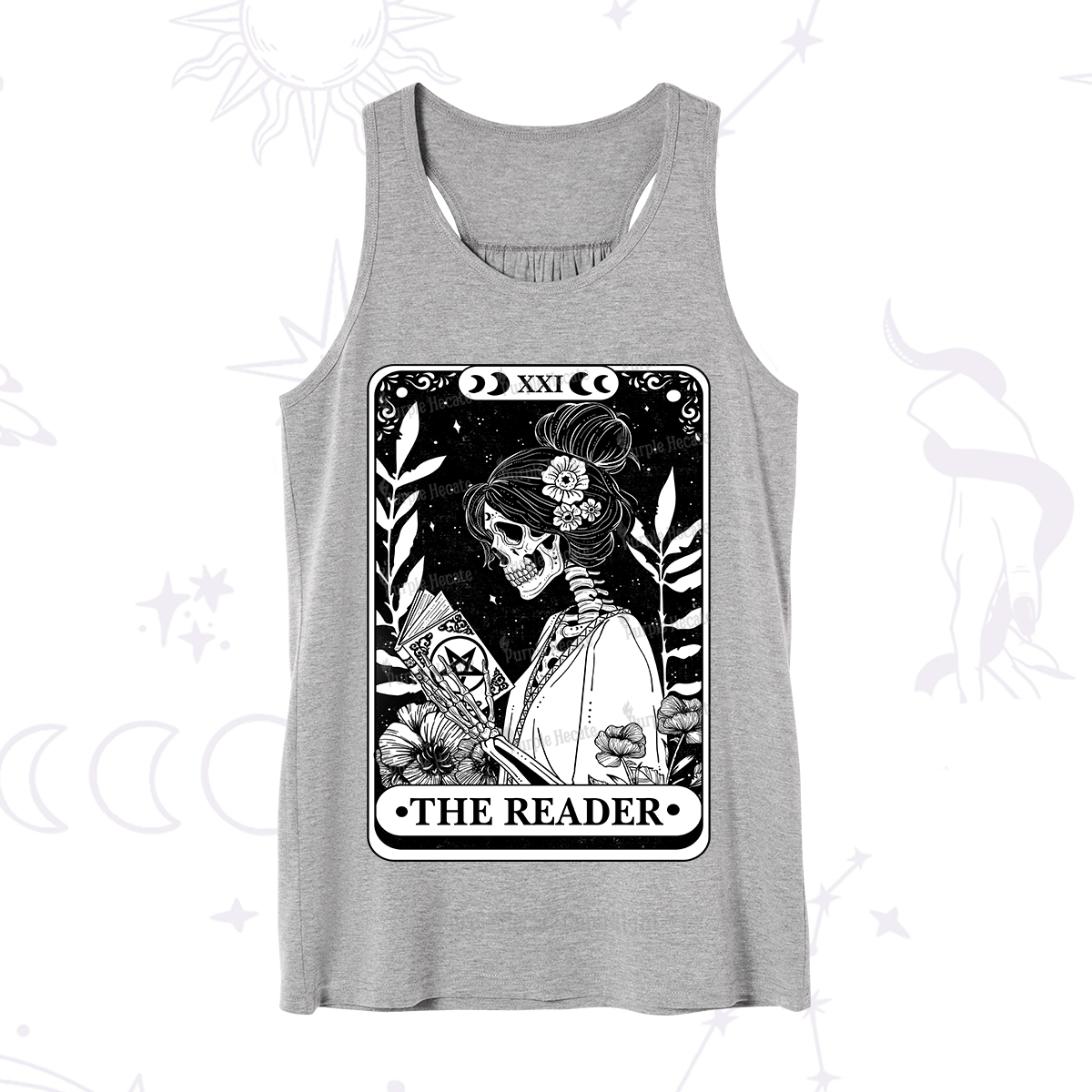Purplehecate The Reader Skeleton Tarot Tank