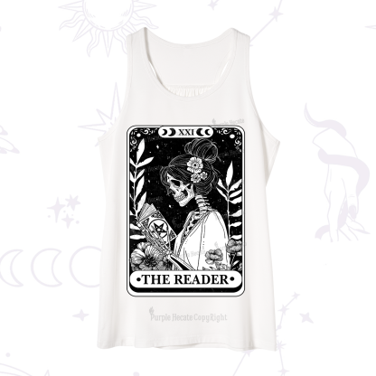 Purplehecate The Reader Skeleton Tarot Tank