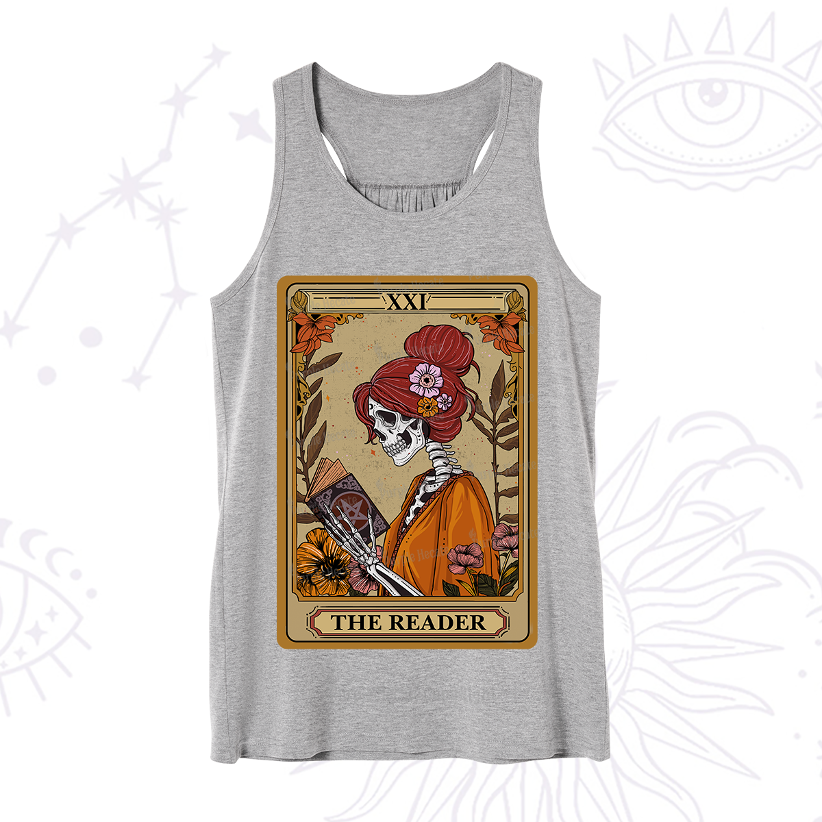 Purplehecate The Reader Tarot Card Skeleton Tank