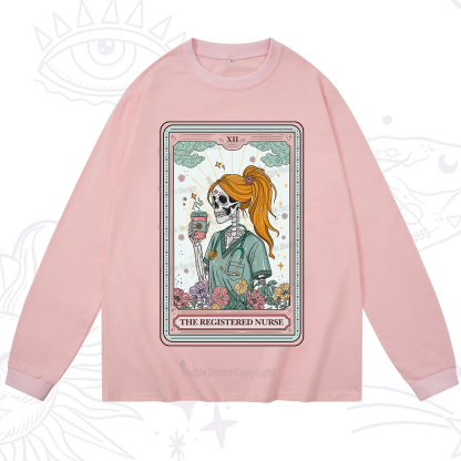Purplehecate The Registered Nurse Skeleton Tarot Long Sleeve T-Shirt