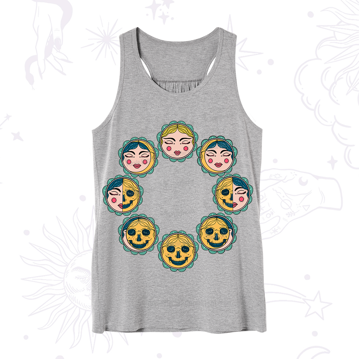Purplehecate Lunar Skull Cycle Tank