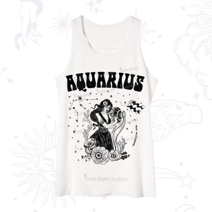 Purplehecate Aquarius Zodiac Glyphs Tank