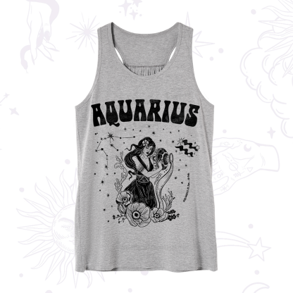 Purplehecate Aquarius Zodiac Glyphs Tank