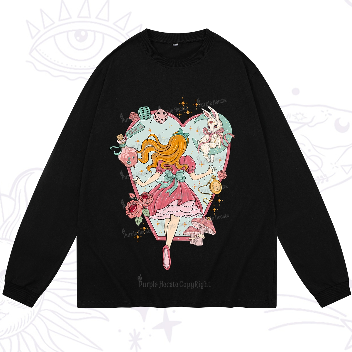 Purplehecate Alice's Secret Garden Long Sleeve T-Shirt