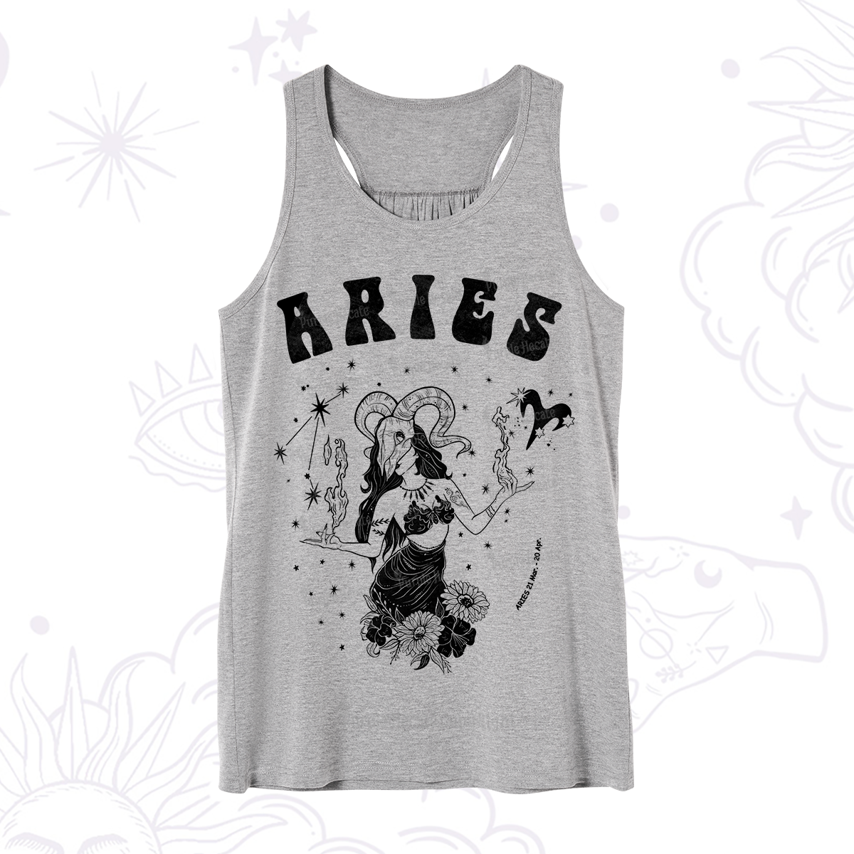 Purplehecate Aries Zodiac Glyphs Tank