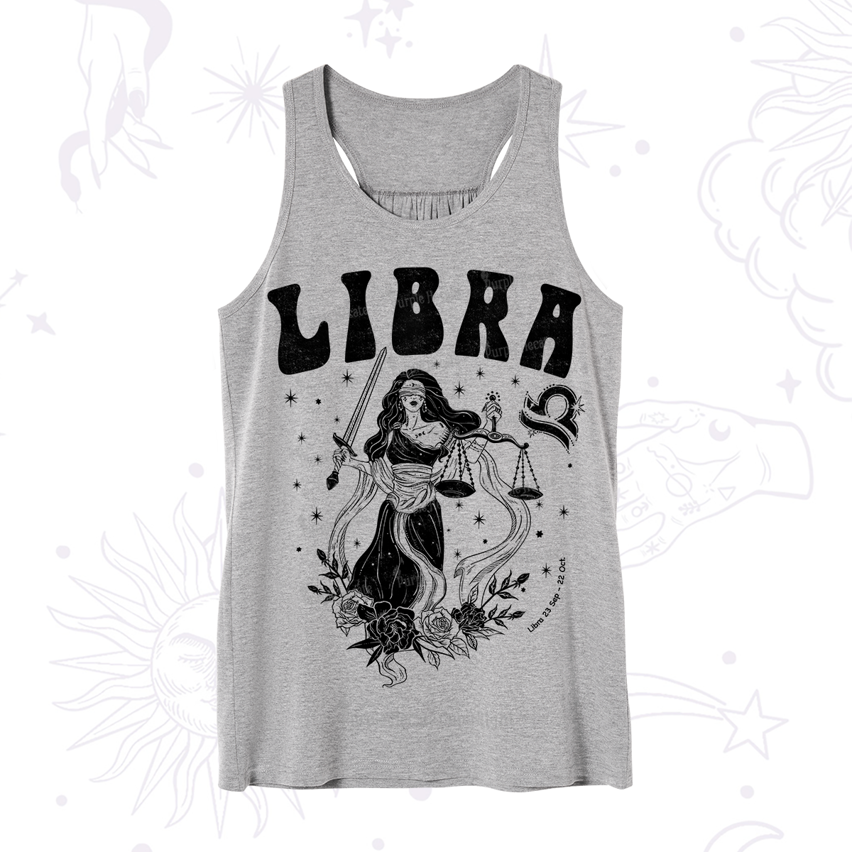 Purplehecate Libra Zodiac Glyphs Tank