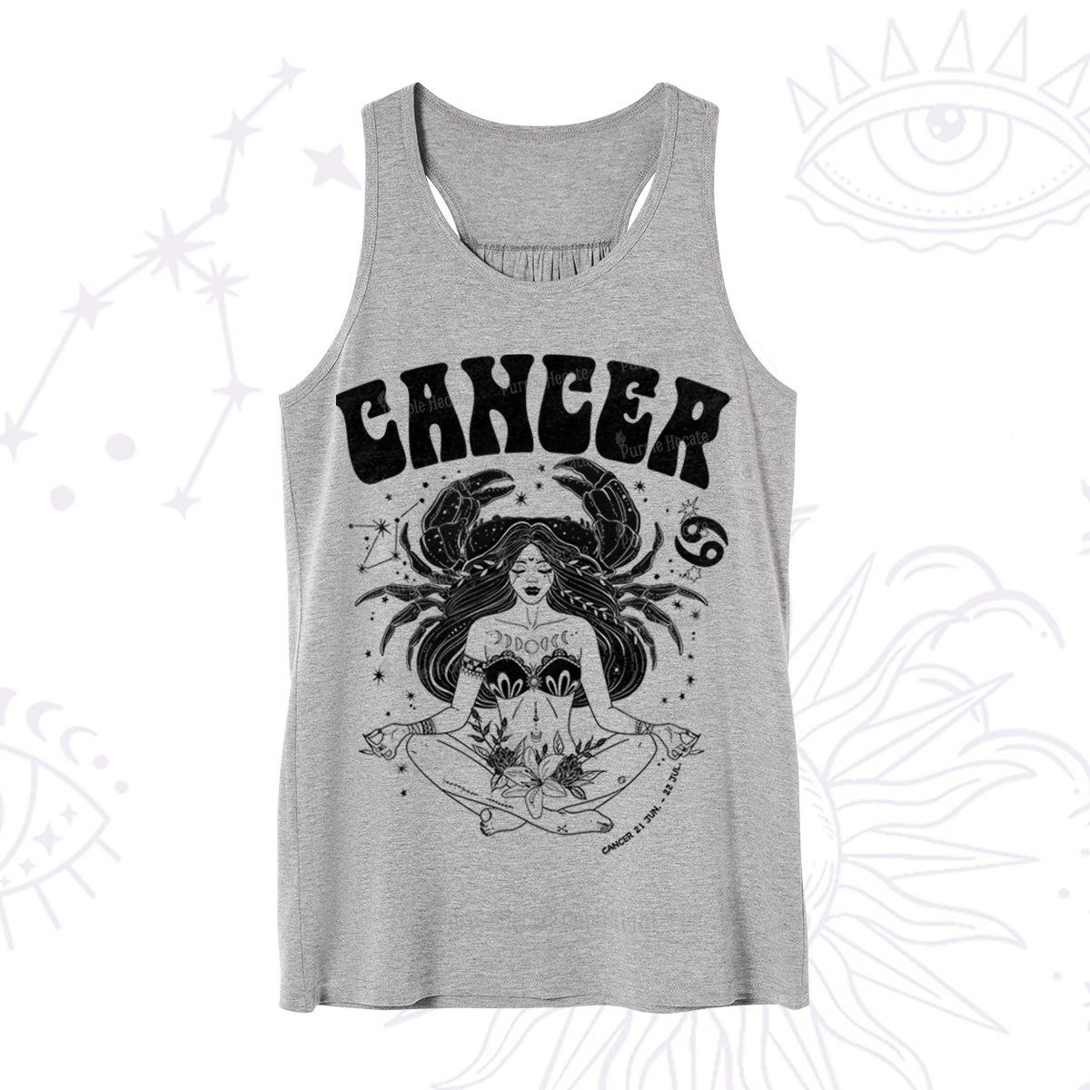 Purplehecate Cancer Zodiac Glyphs Tank