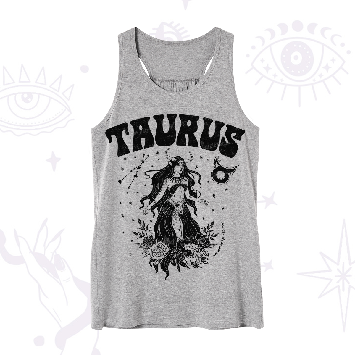 Purplehecate Taurus Zodiac Glyphs Tank