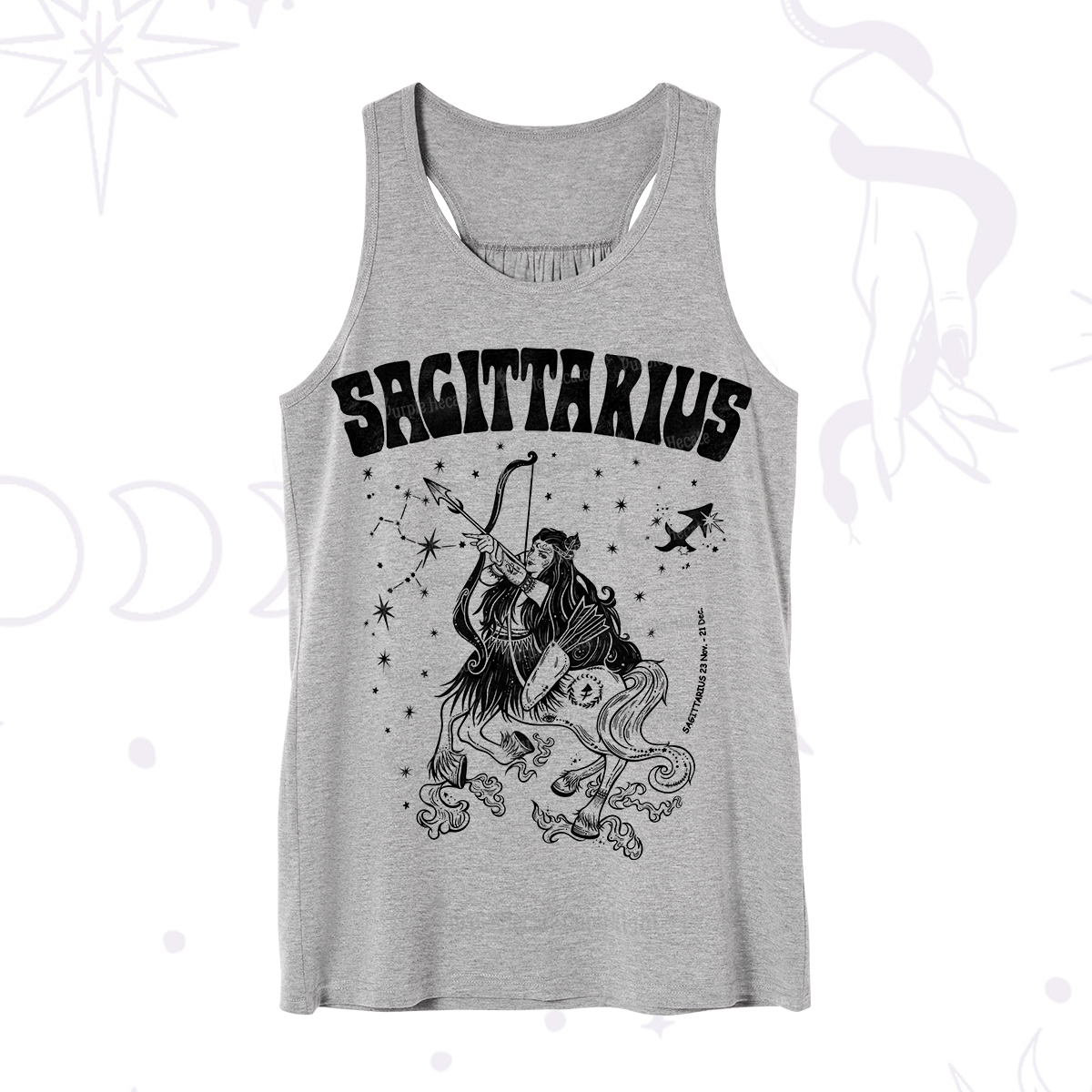 Purplehecate Sagittarius Zodiac Glyphs Tank