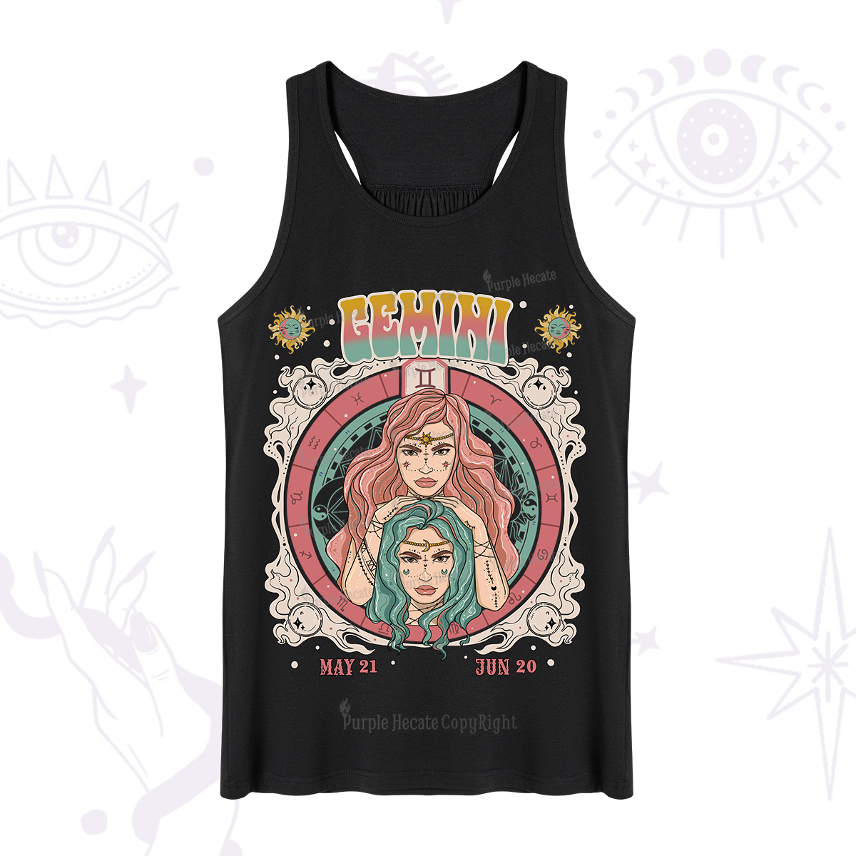 Purplehecate Gemini Cosmic Zodiac Tank