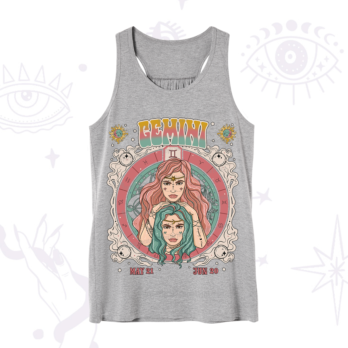 Purplehecate Gemini Cosmic Zodiac Tank