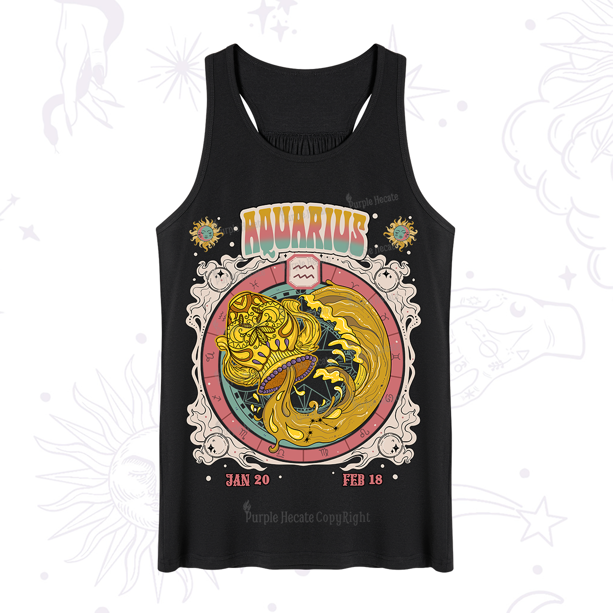 Purplehecate Aquarius Cosmic Zodiac Tank