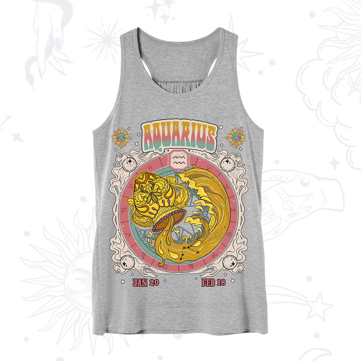 Purplehecate Aquarius Cosmic Zodiac Tank
