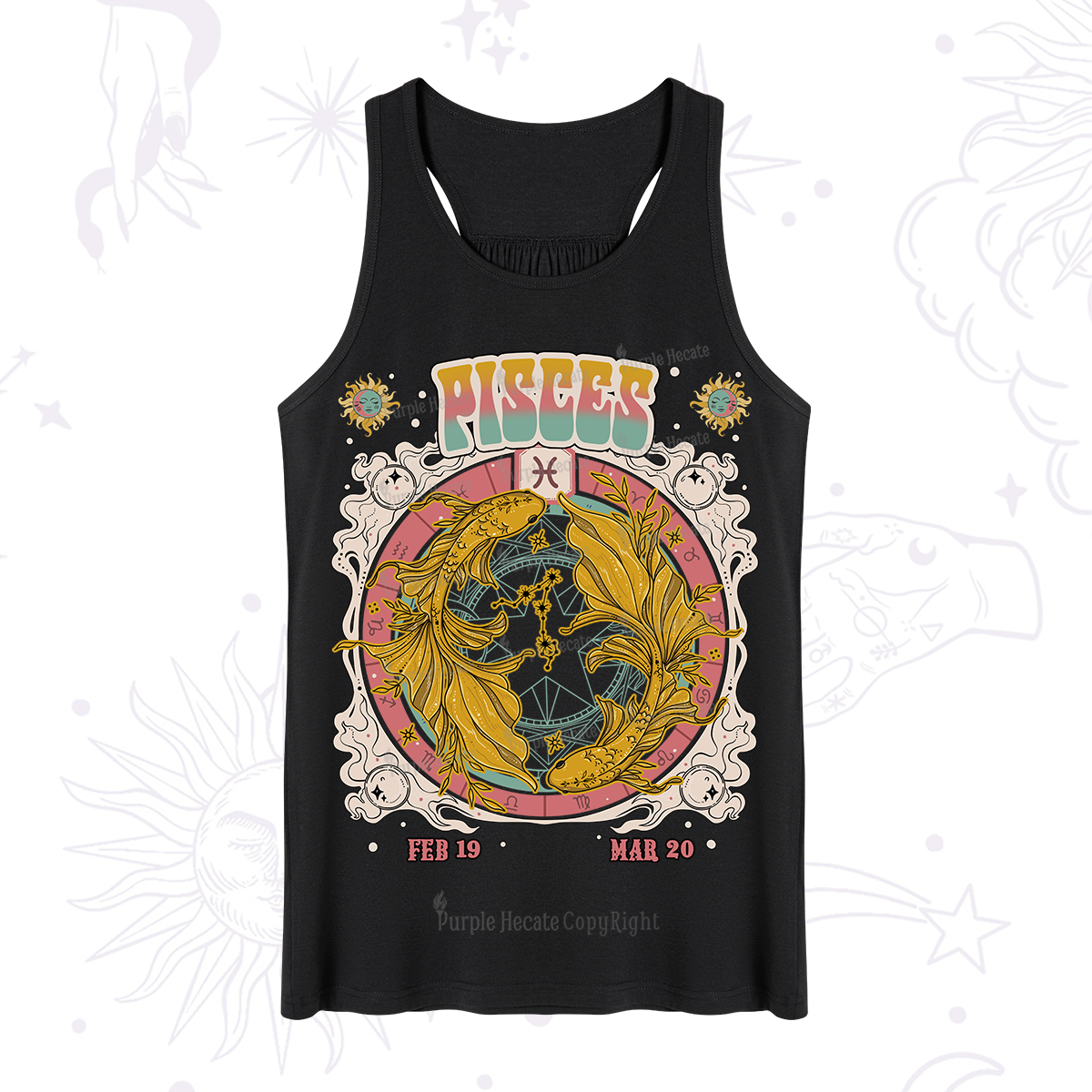 Purplehecate Pisces Cosmic Zodiac Tank