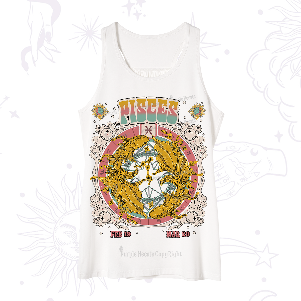 Purplehecate Pisces Cosmic Zodiac Tank