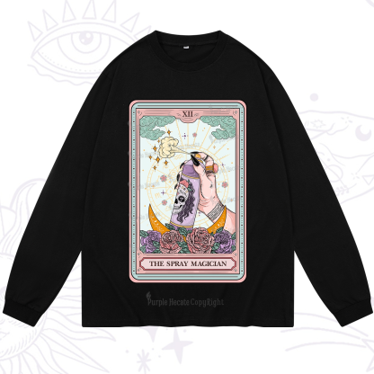 Purplehecate The Spray Magician Tarot Card Long Sleeve T-Shirt