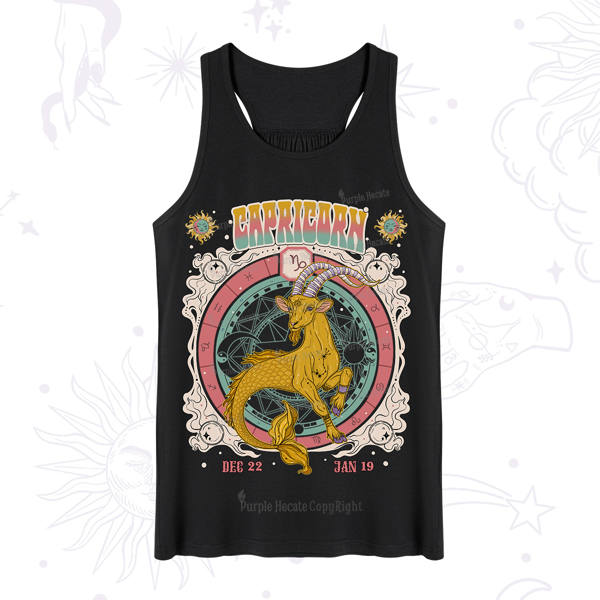 Purplehecate Capricorn Cosmic Zodiac Tank