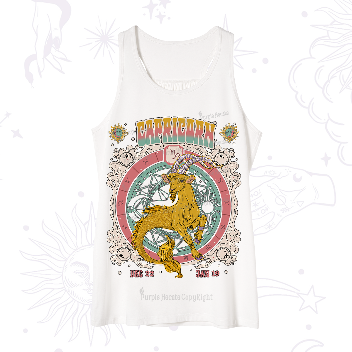 Purplehecate Capricorn Cosmic Zodiac Tank