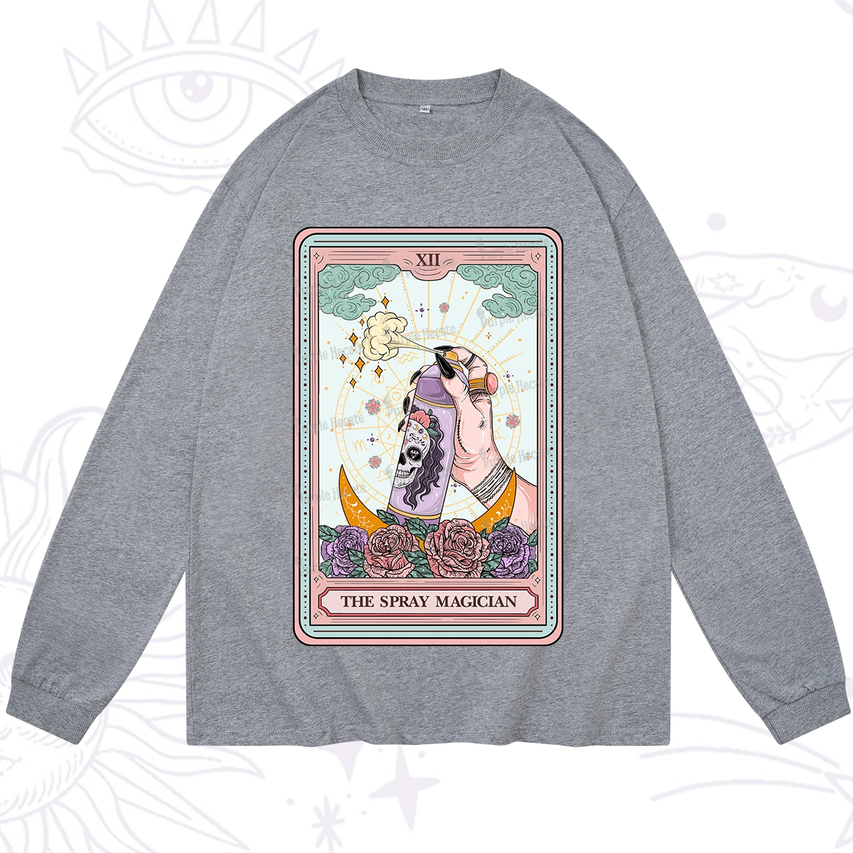Purplehecate The Spray Magician Tarot Card Long Sleeve T-Shirt