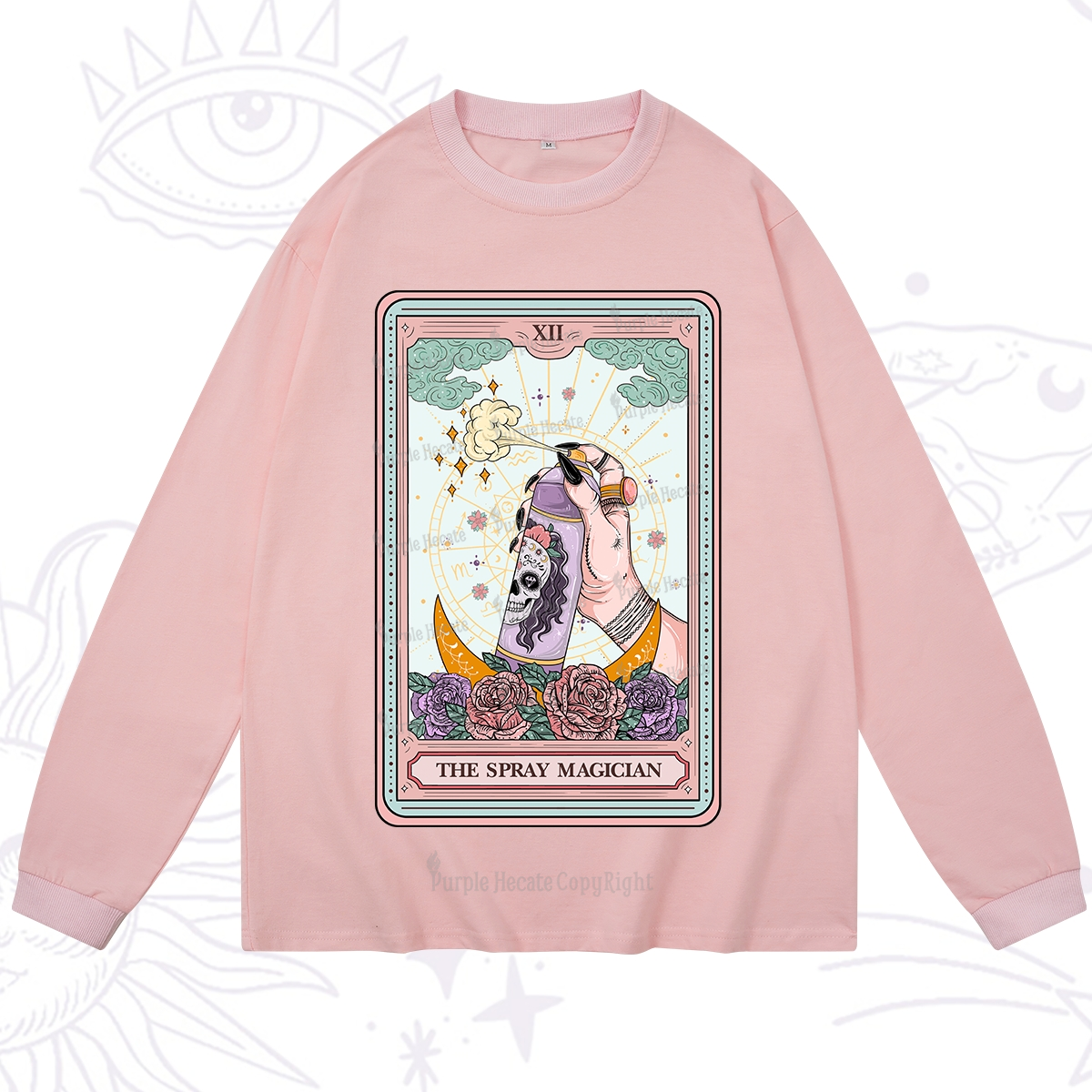 Purplehecate The Spray Magician Tarot Card Long Sleeve T-Shirt