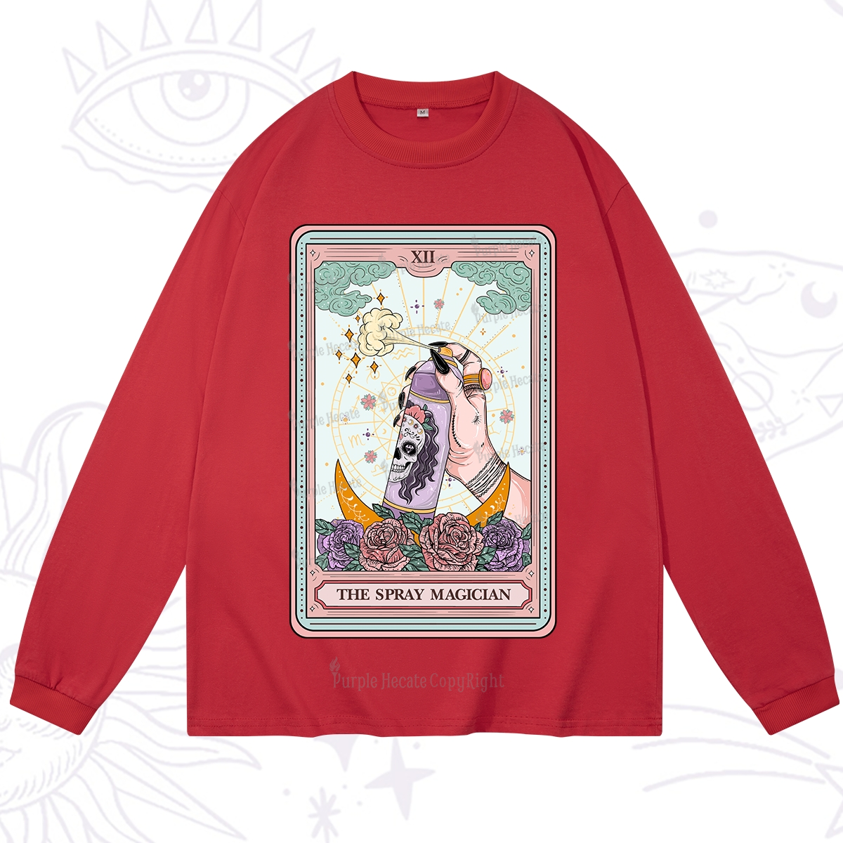 Purplehecate The Spray Magician Tarot Card Long Sleeve T-Shirt