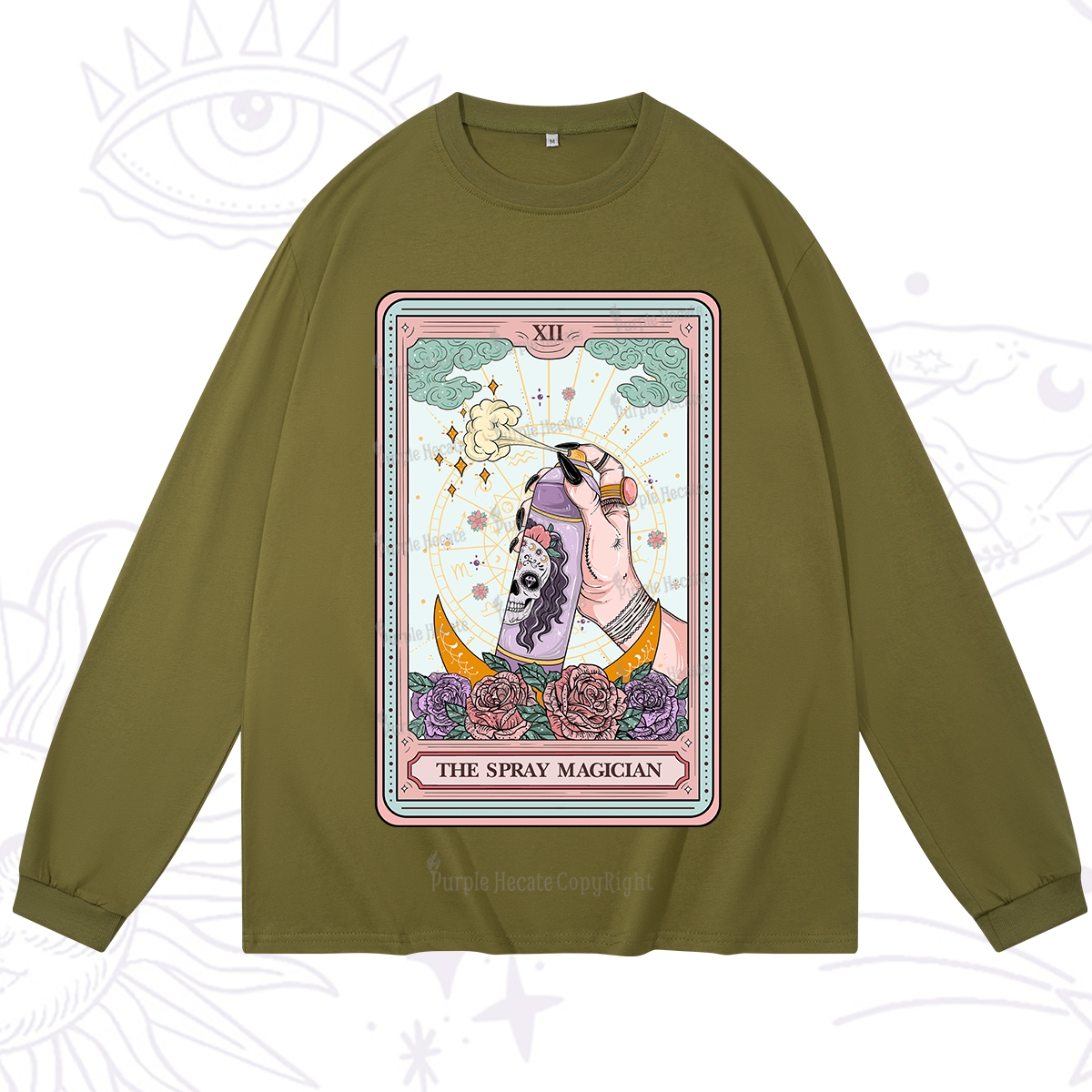 Purplehecate The Spray Magician Tarot Card Long Sleeve T-Shirt