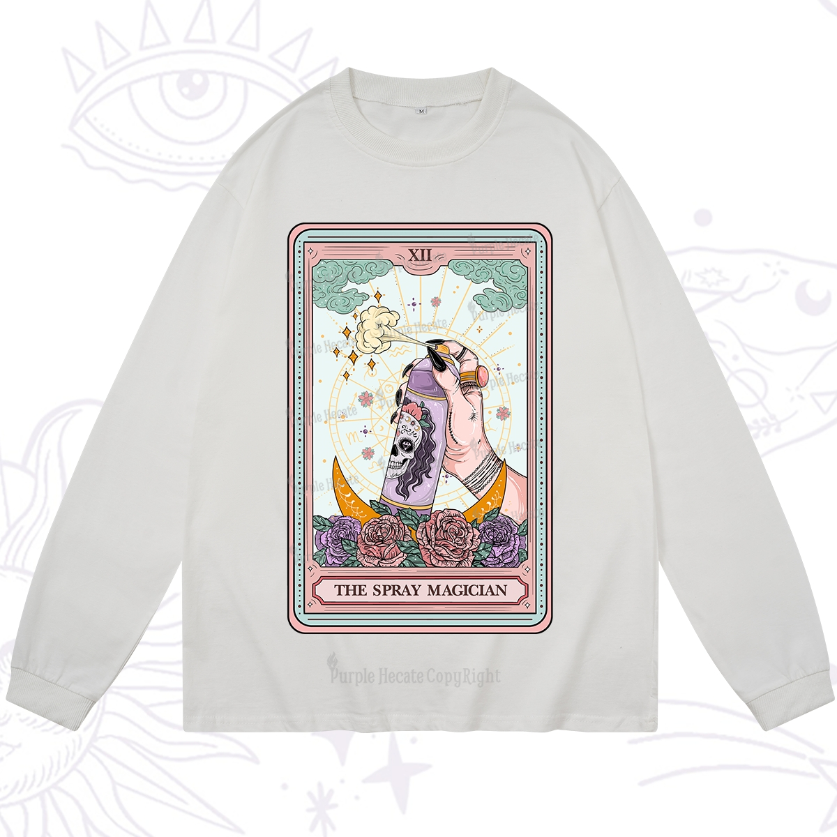Purplehecate The Spray Magician Tarot Card Long Sleeve T-Shirt