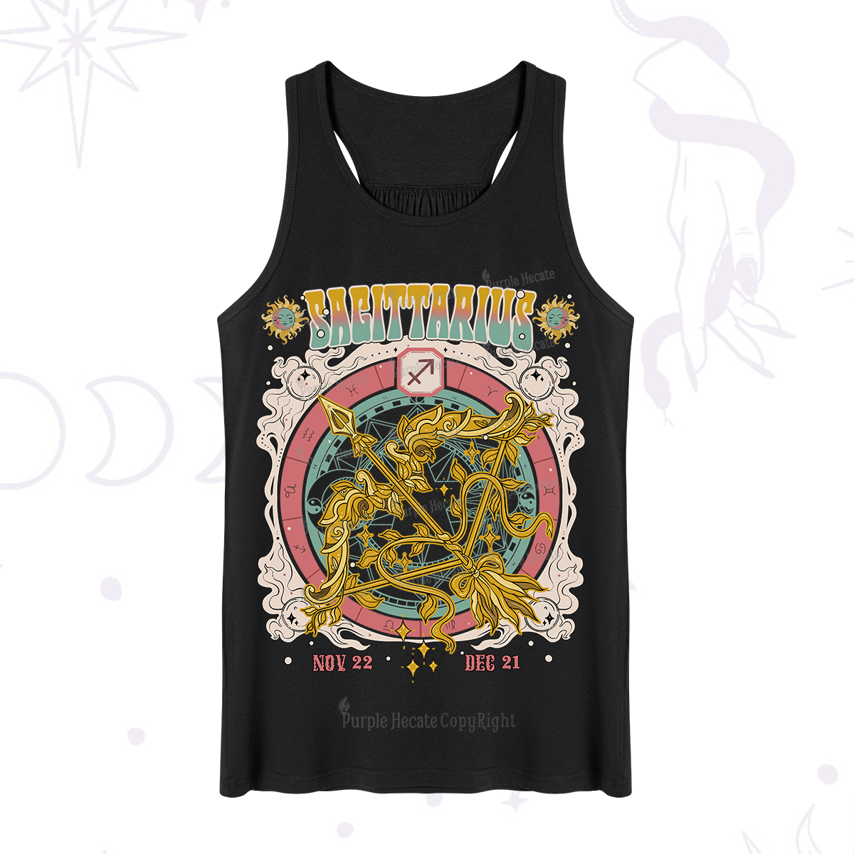 Purplehecate Sagittarius Cosmic Zodiac Tank
