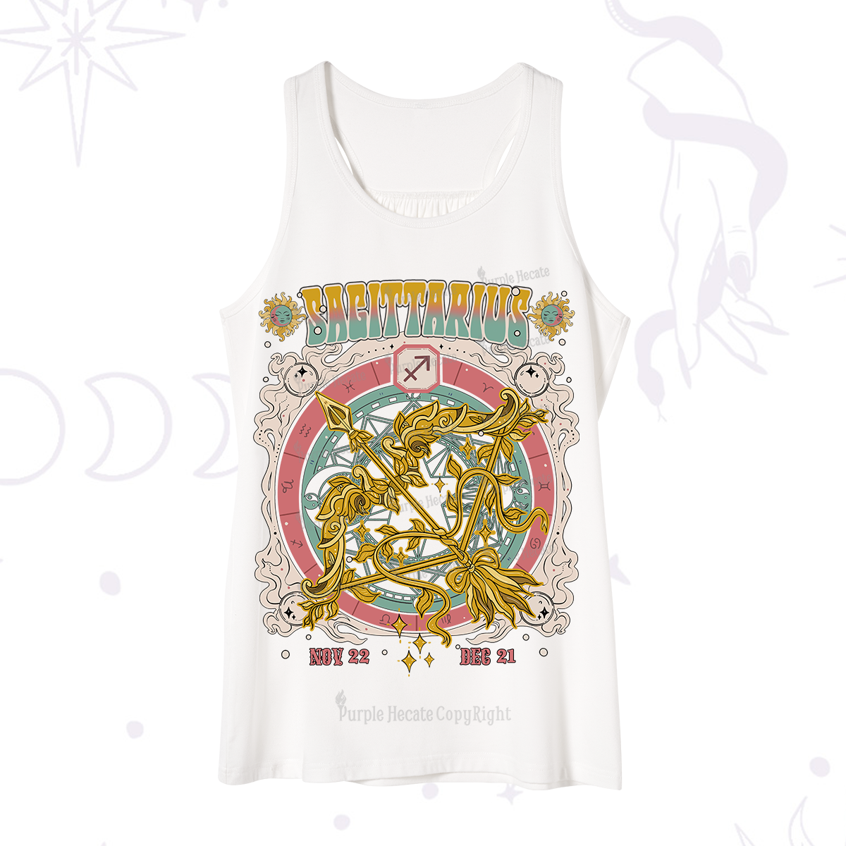 Purplehecate Sagittarius Cosmic Zodiac Tank