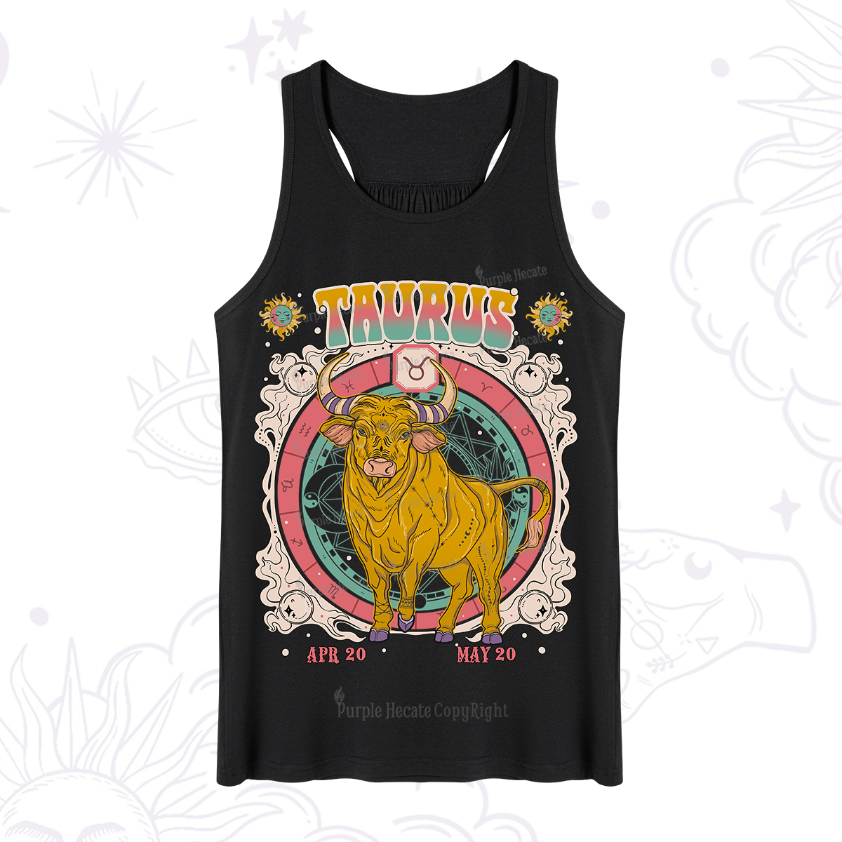 Purplehecate Taurus Cosmic Zodiac  Tank