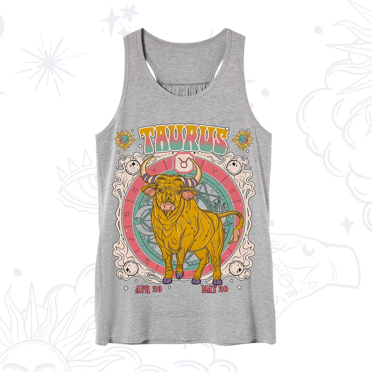 Purplehecate Taurus Cosmic Zodiac  Tank