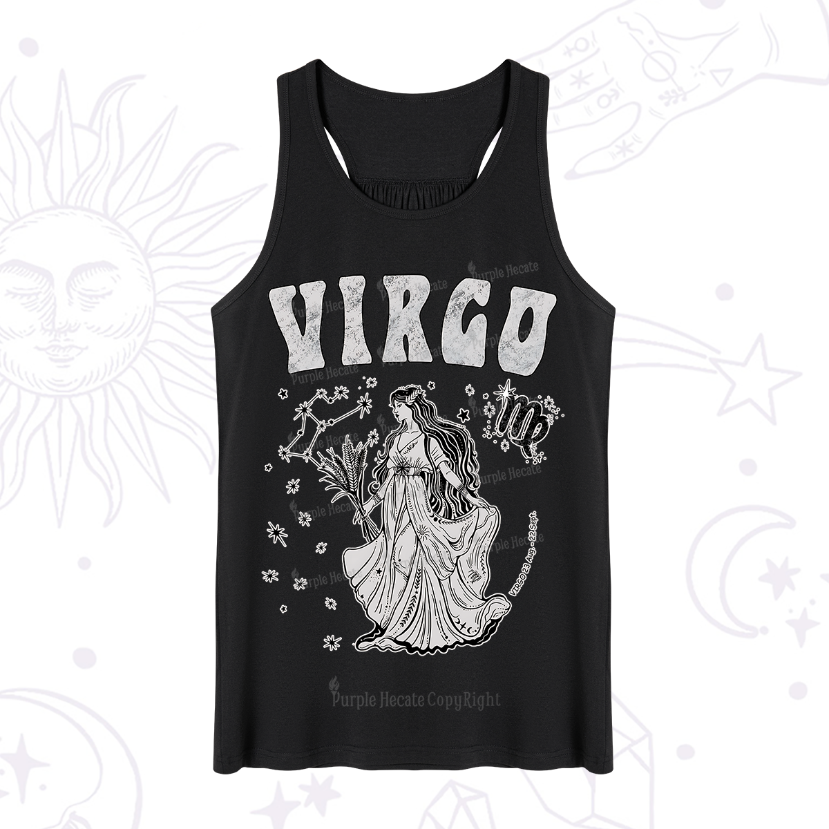 Purplehecate Virgo Starshine Zodiac Tank