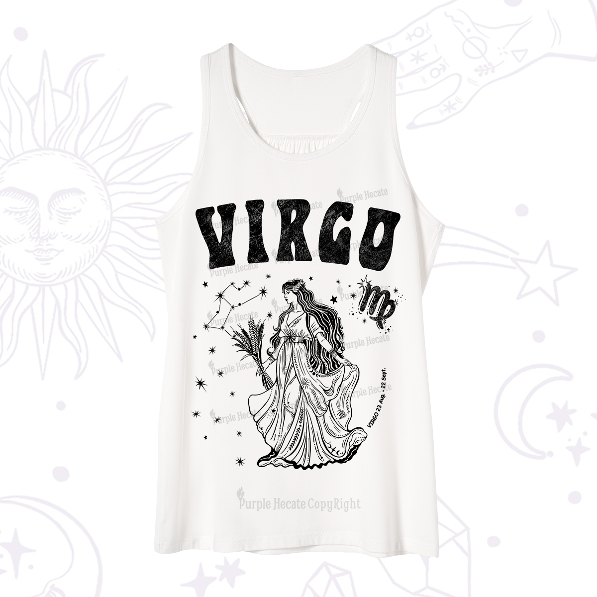 Purplehecate Virgo Starshine Zodiac Tank