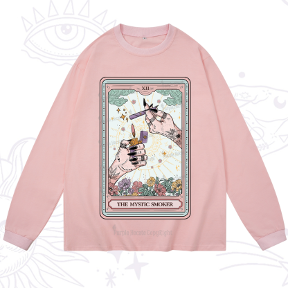 Purplehecate The Mystic Smoker Tarot Card Long Sleeve T-Shirt