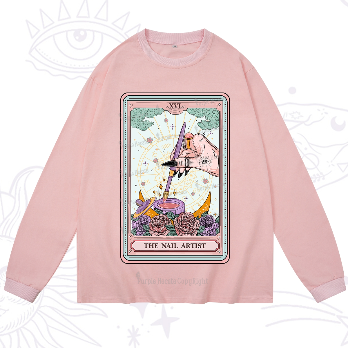 Purplehecate The Nail Artsit Tarot Card Long Sleeve T-Shirt