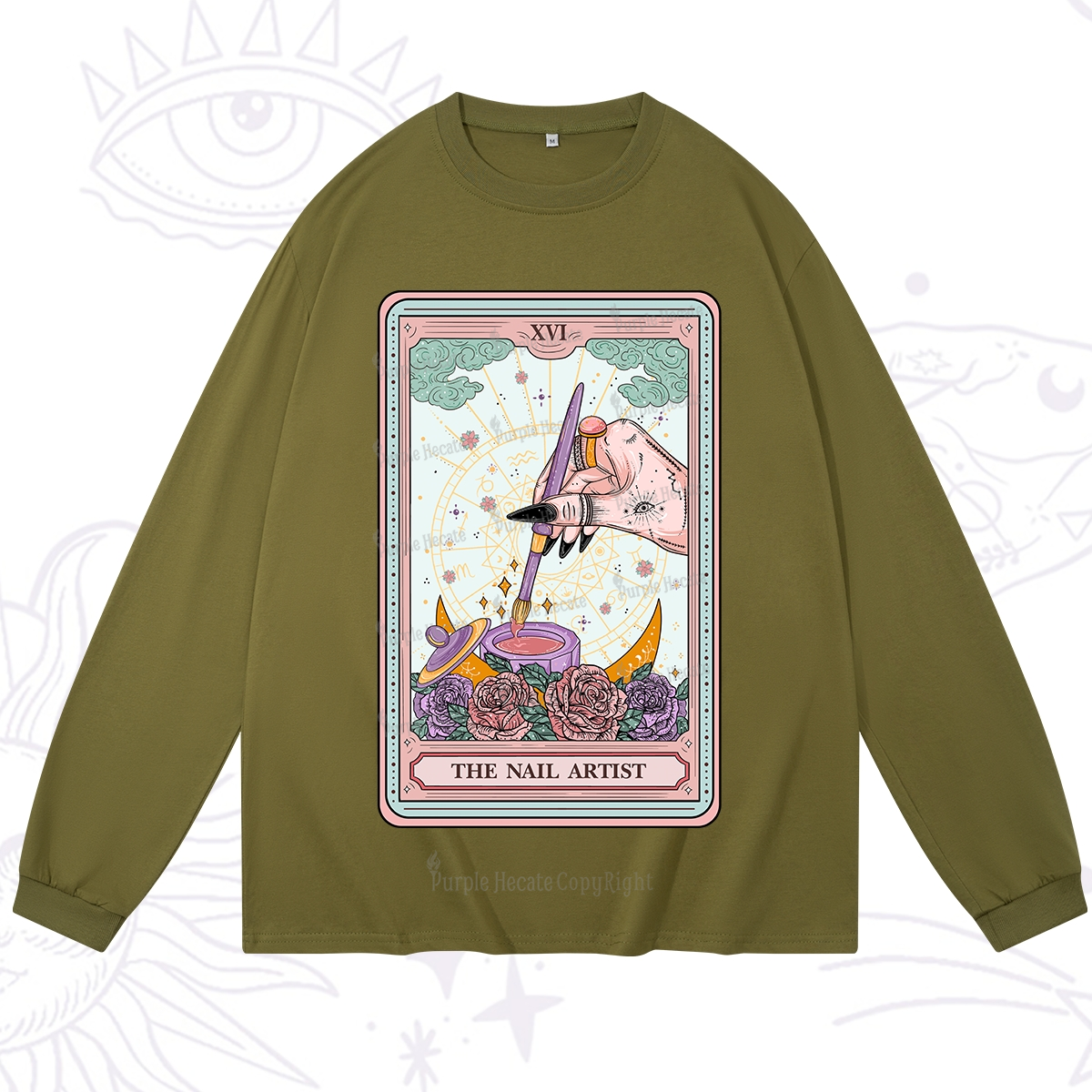 Purplehecate The Nail Artsit Tarot Card Long Sleeve T-Shirt