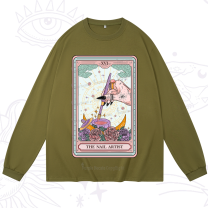 Purplehecate The Nail Artsit Tarot Card Long Sleeve T-Shirt