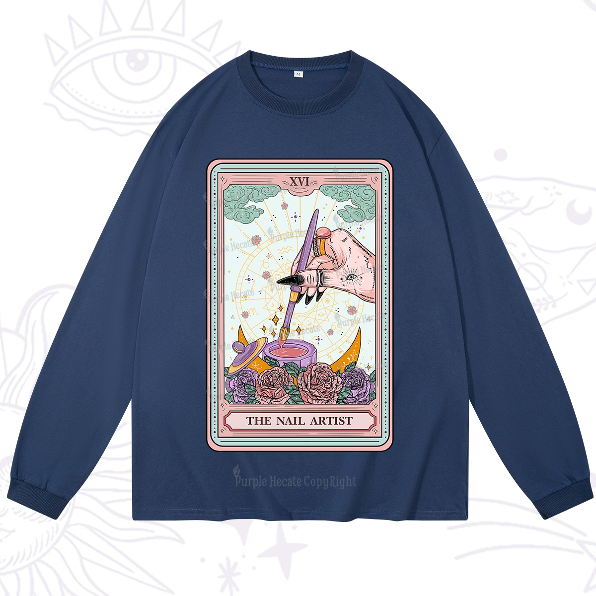 Purplehecate The Nail Artsit Tarot Card Long Sleeve T-Shirt