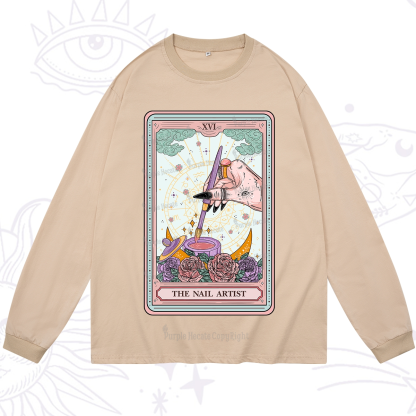 Purplehecate The Nail Artsit Tarot Card Long Sleeve T-Shirt