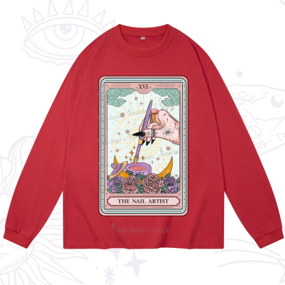 Purplehecate The Nail Artsit Tarot Card Long Sleeve T-Shirt
