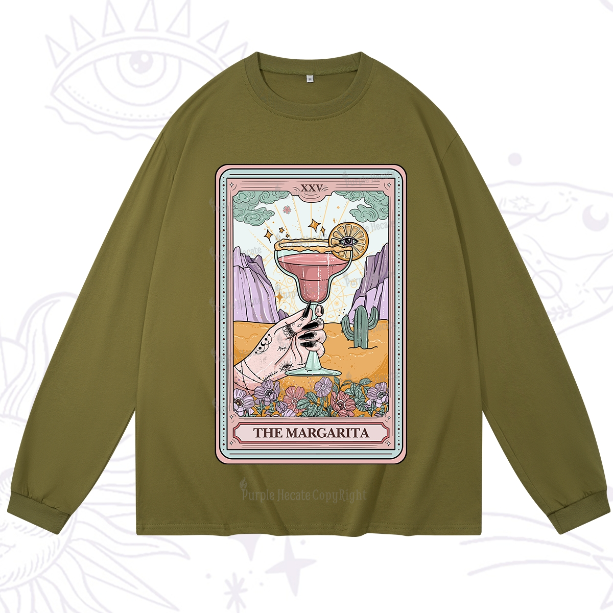 Purplehecate The Margarita Tarot Card Long Sleeve T-Shirt