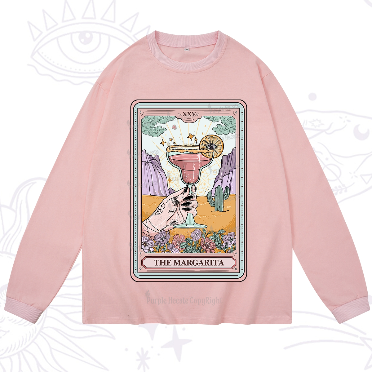Purplehecate The Margarita Tarot Card Long Sleeve T-Shirt