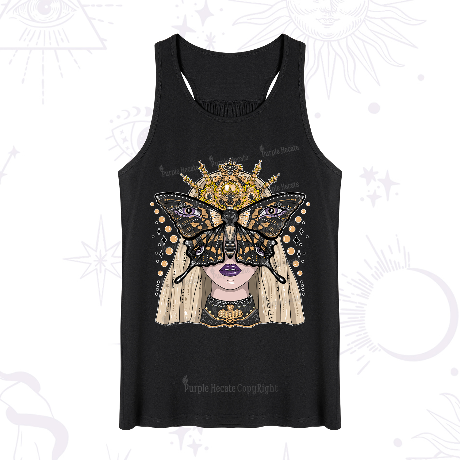 Purplehecate Butterfly Witchy Tank