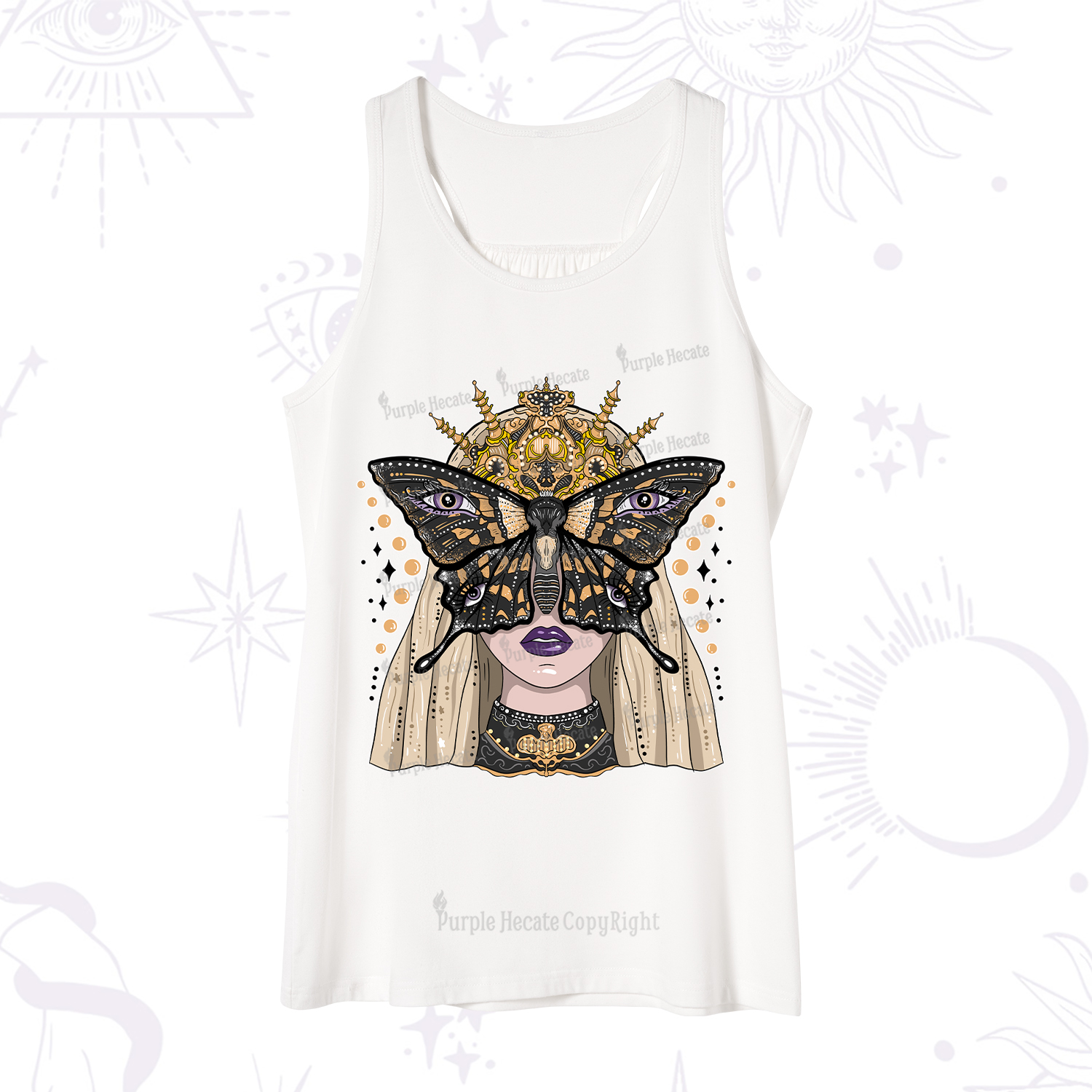Purplehecate Butterfly Witchy Tank