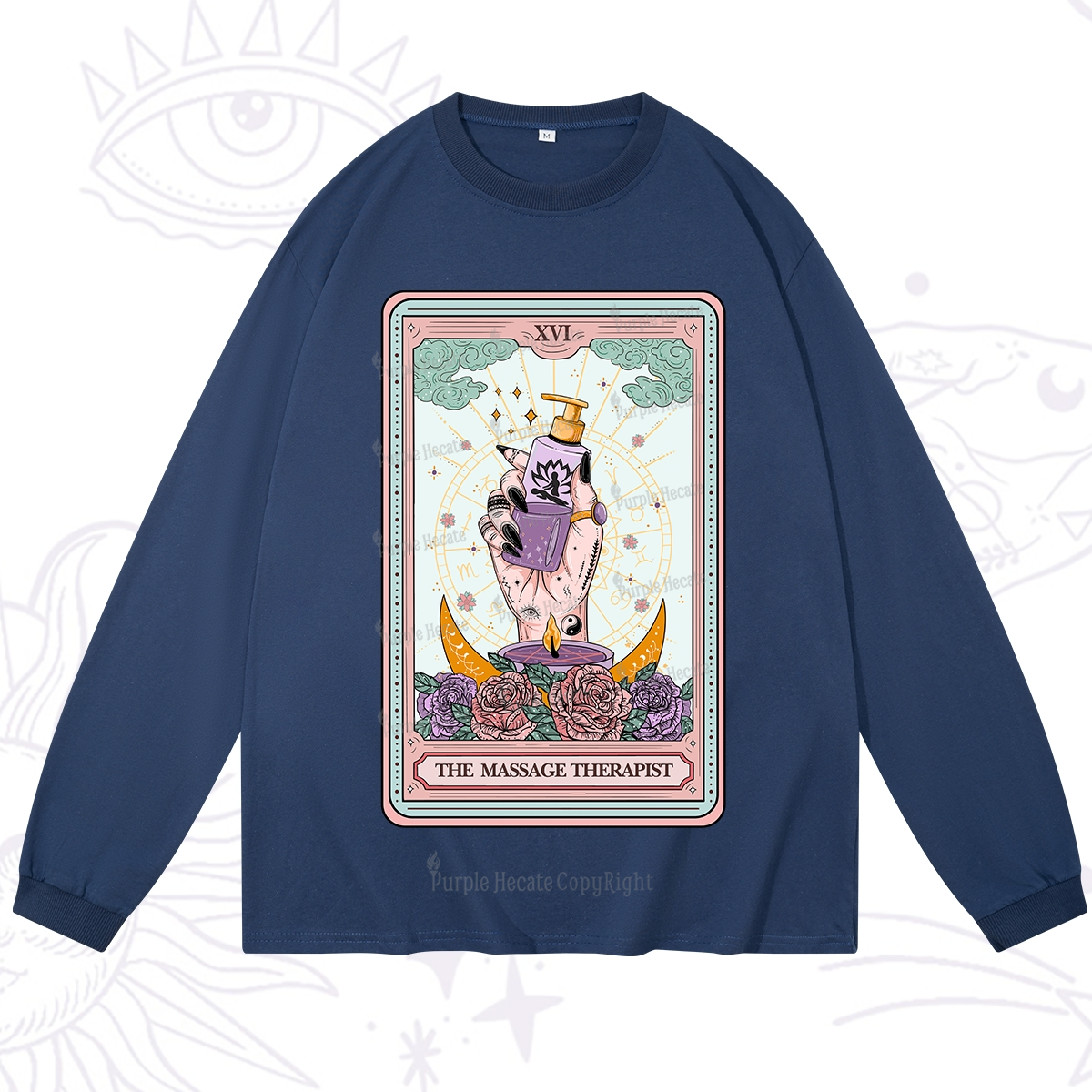 Purplehecate The Massage Therapist Tarot Card Long Sleeve T-Shirt