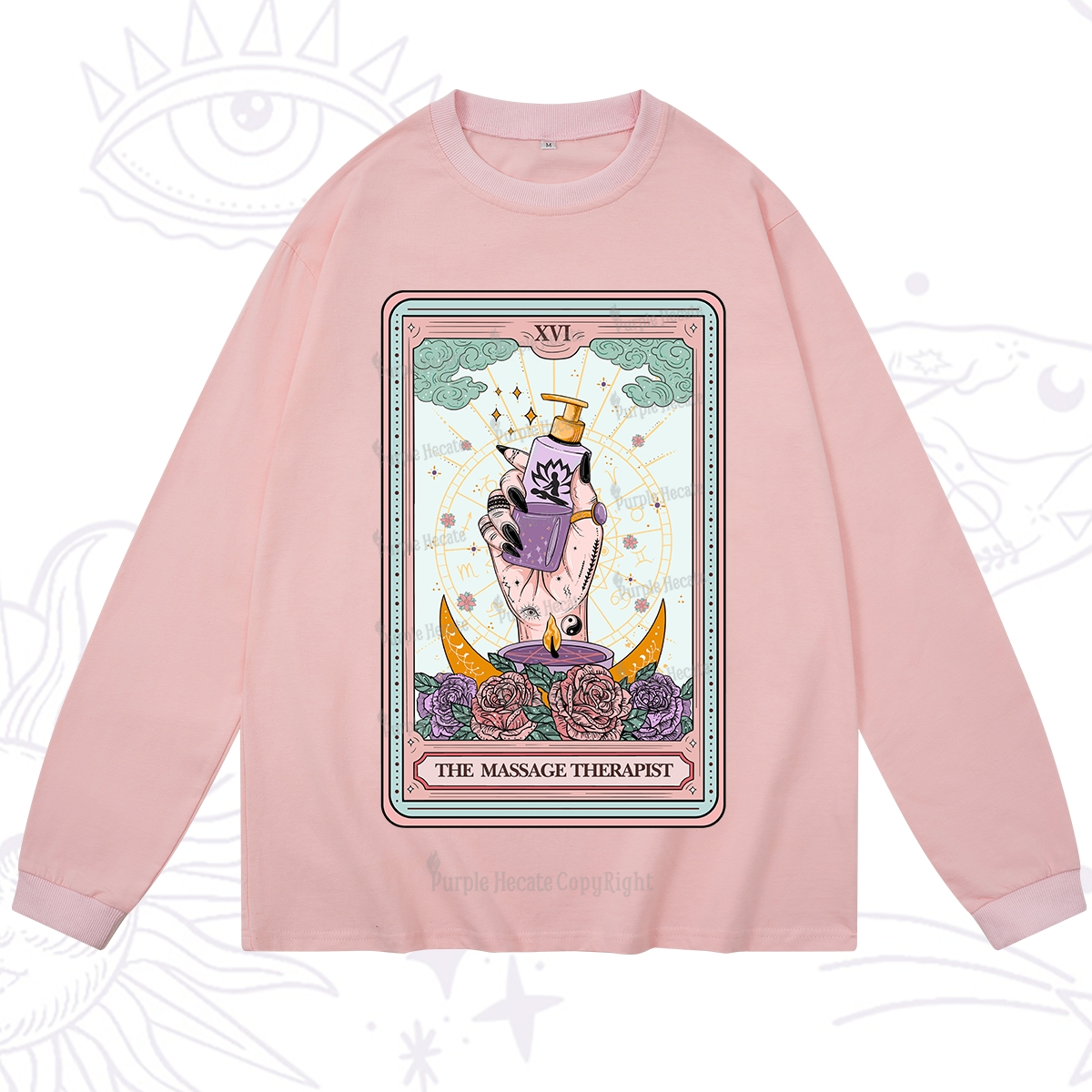 Purplehecate The Massage Therapist Tarot Card Long Sleeve T-Shirt
