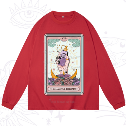 Purplehecate The Massage Therapist Tarot Card Long Sleeve T-Shirt