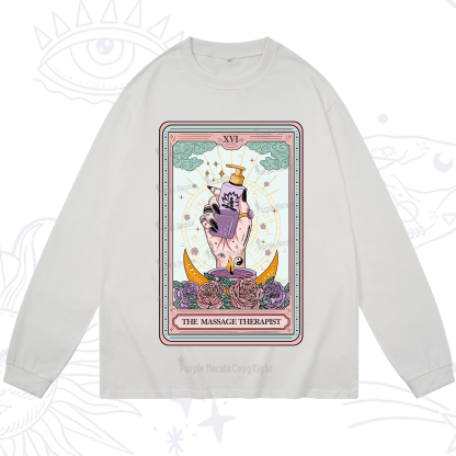 Purplehecate The Massage Therapist Tarot Card Long Sleeve T-Shirt